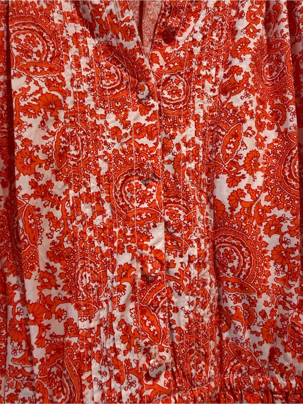 Orange and white J. Crew dress with pockets - Picture 5 of 6